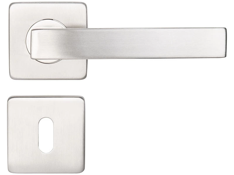 AGT Türbeschlag Rostfrei:8er-Set Edelstahl-Türbeschläge Für Alle Innen-Türen, Mit 8 Türklinken – Bild 9