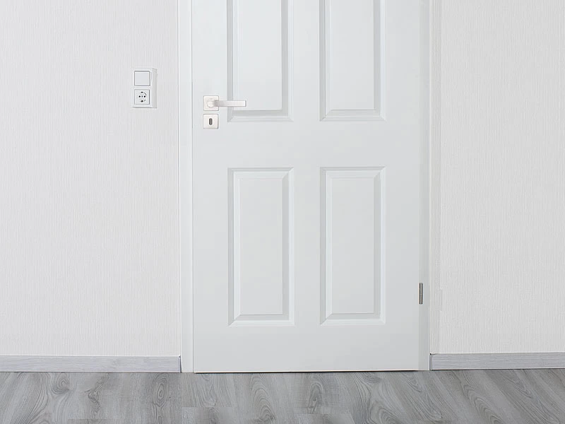 AGT Rostfreie Türbeschläge:6er-Set Edelstahl-Türbeschlag Mit 6 Klinken & Rosetten, Eckig, Silbern – Bild 3